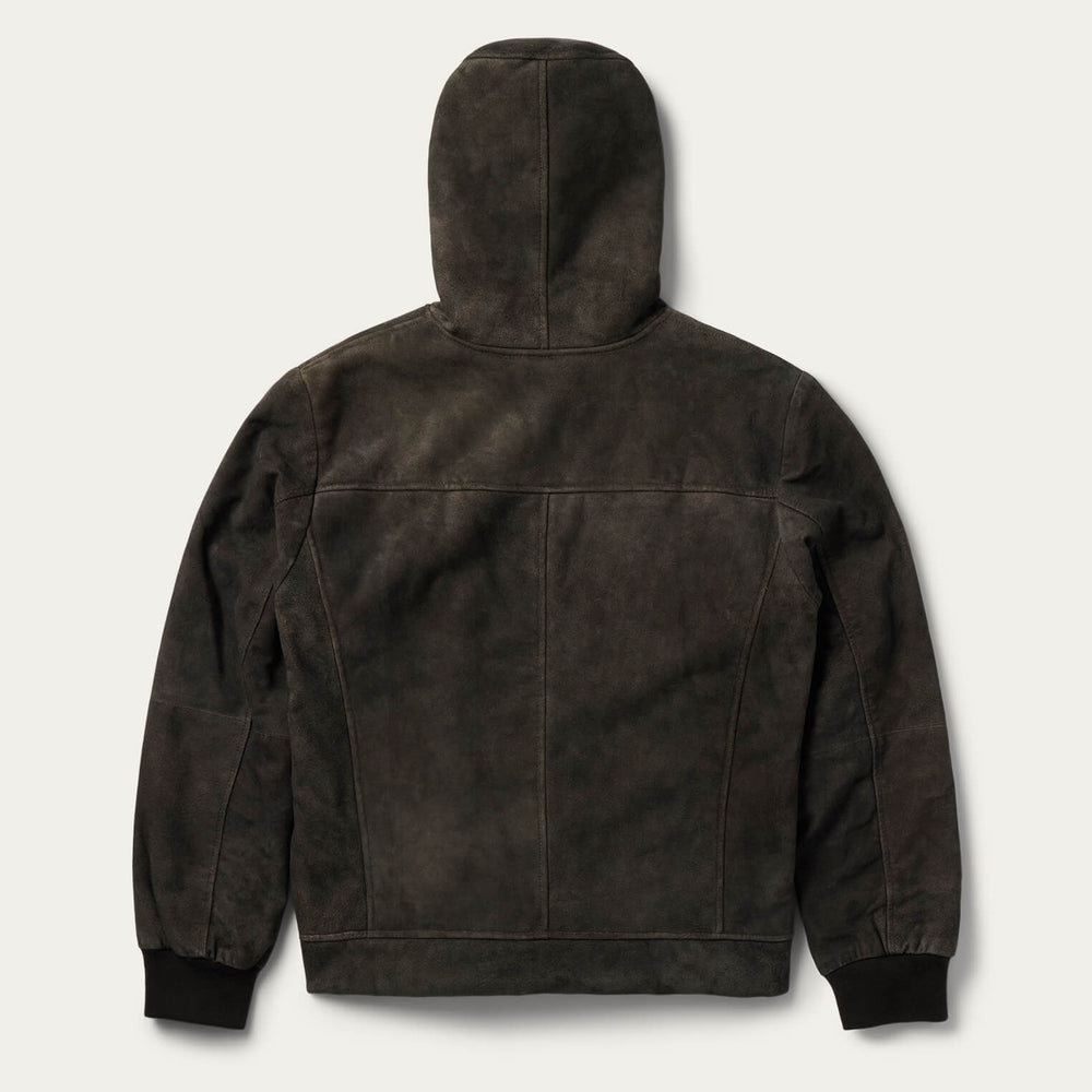 Suede Hooded Jacket Brown | Stetson