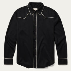 Vintage Piped Western Shirt Black | Stetson