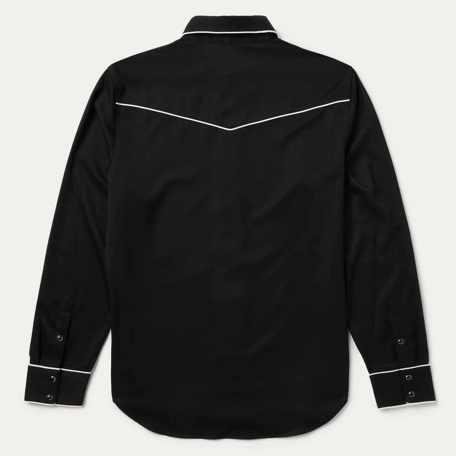Vintage Piped Western Shirt Black | Stetson