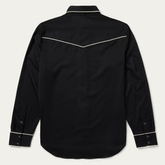 Vintage Piped Western Shirt Black | Stetson
