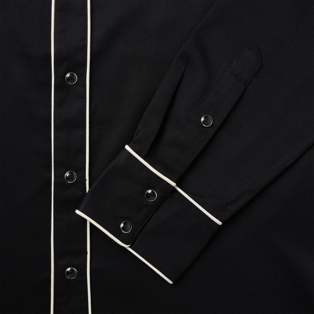 Vintage Piped Western Shirt Black | Stetson