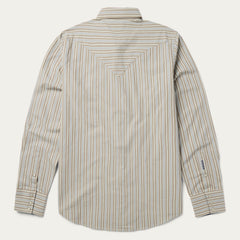 Ticking Stripe Western Shirt Brown | Stetson
