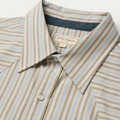 Ticking Stripe Western Shirt Brown | Stetson