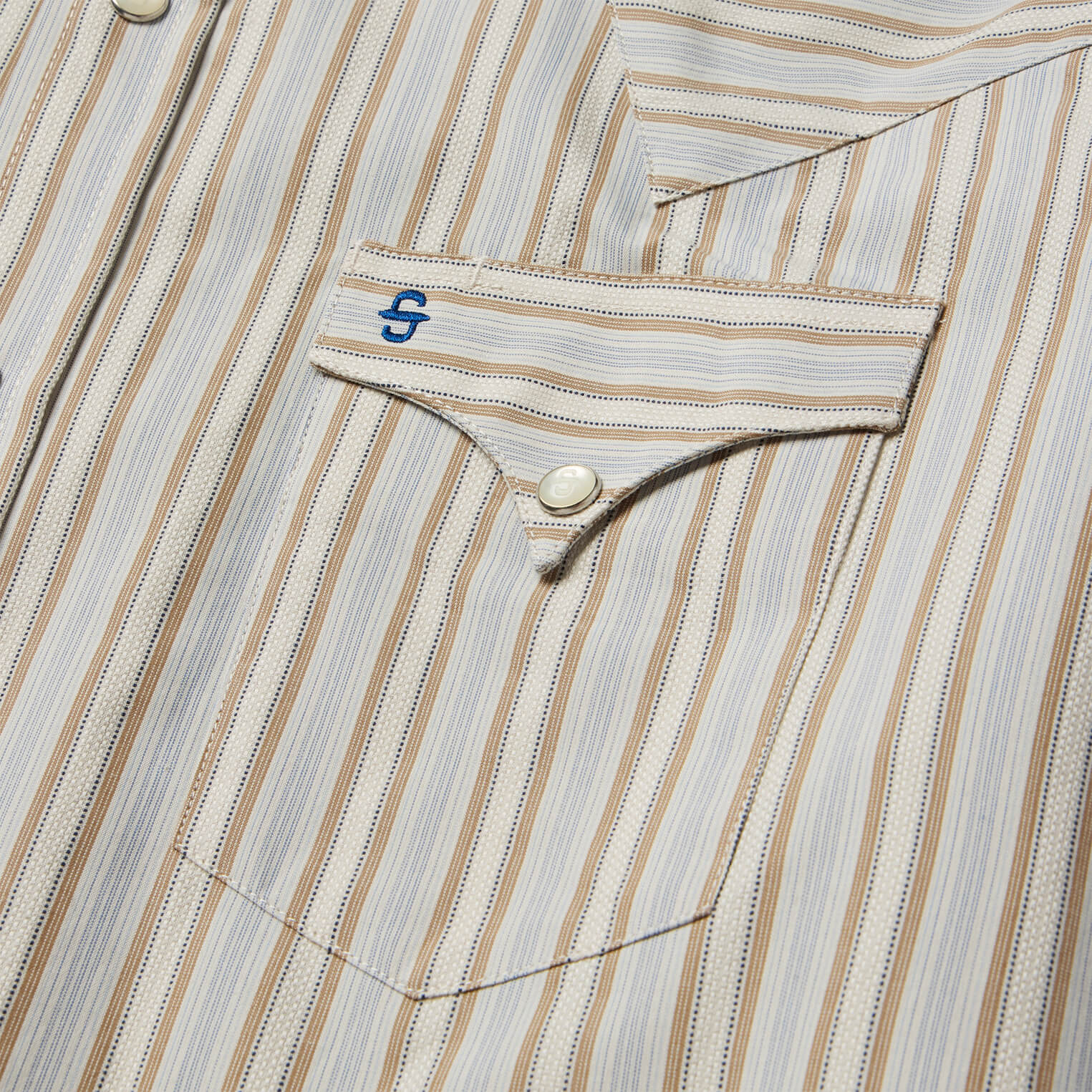 Ticking Stripe Western Shirt Brown | Stetson