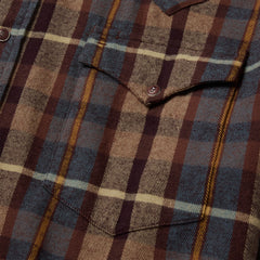Brushed Flannel Western Shirt Brown | Stetson