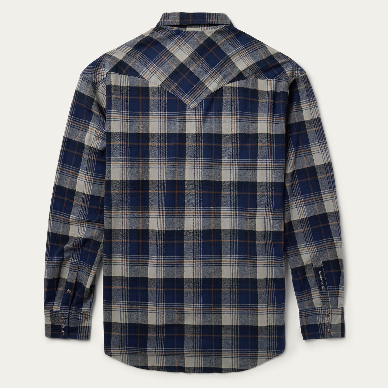 Brushed Flannel Western Shirt Blue | Stetson