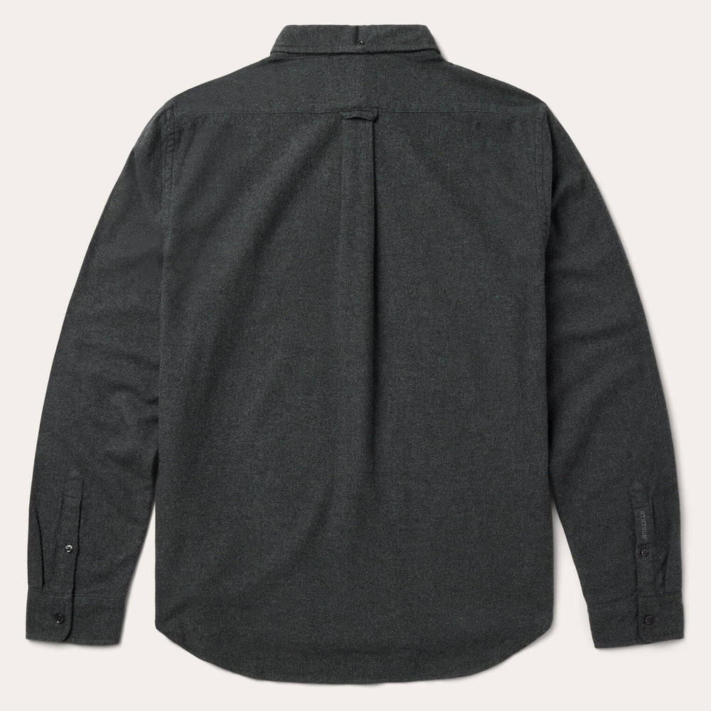 Heathered Flannel Button-Down Shirt Grey | Stetson
