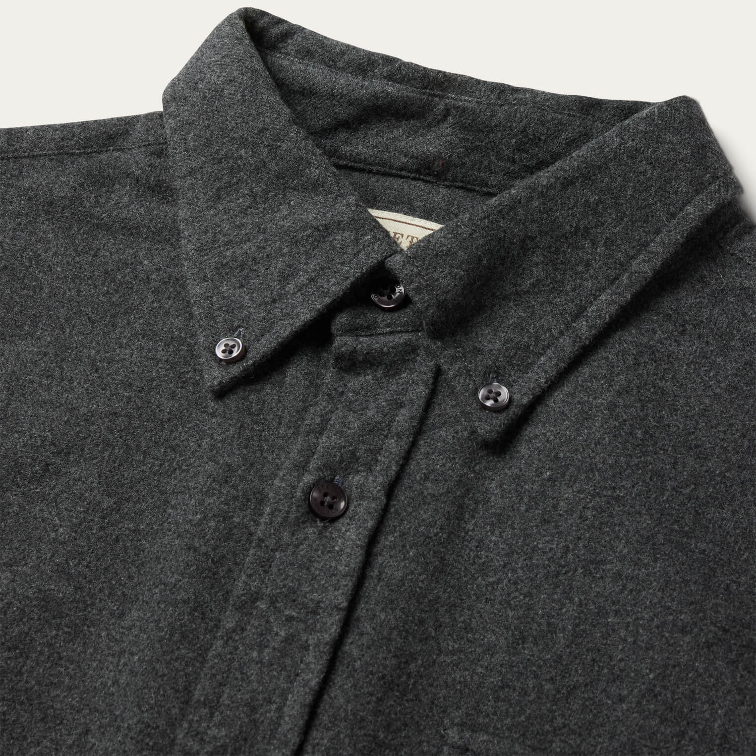 Heathered Flannel Button-Down Shirt Grey | Stetson