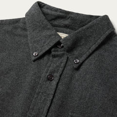 Heathered Flannel Button-Down Shirt Grey | Stetson