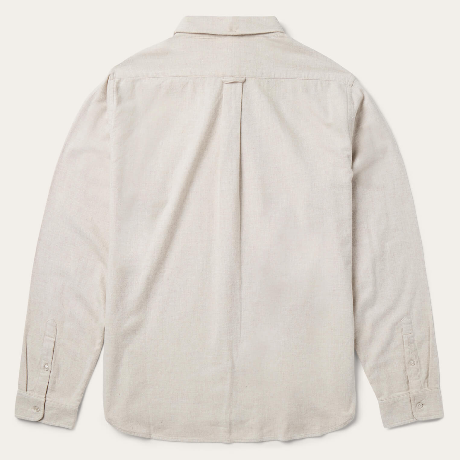Heathered Flannel Button-Down Shirt White | Stetson