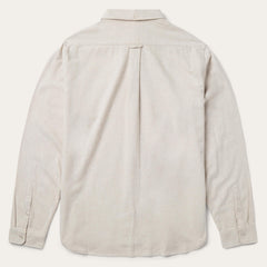Heathered Flannel Button-Down Shirt White | Stetson