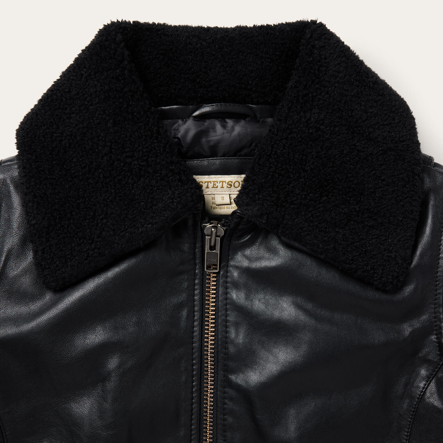 Leather Bomber Jacket Black | Stetson