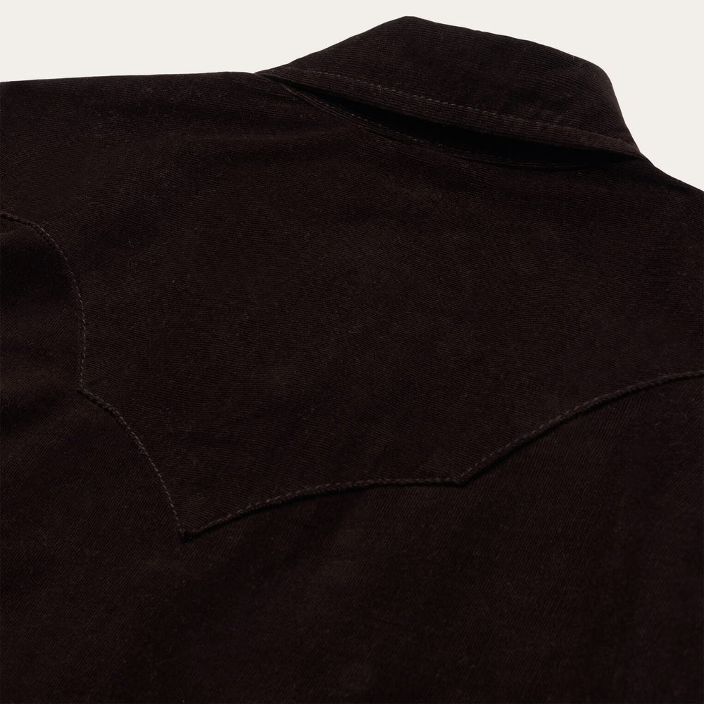 Corduroy Denim Western Shirt Brown | Stetson