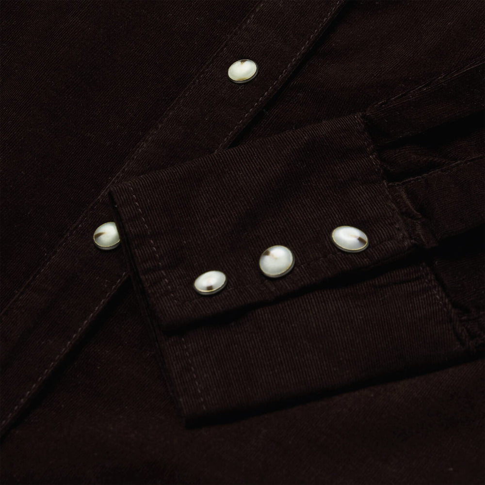 Corduroy Denim Western Shirt Brown | Stetson