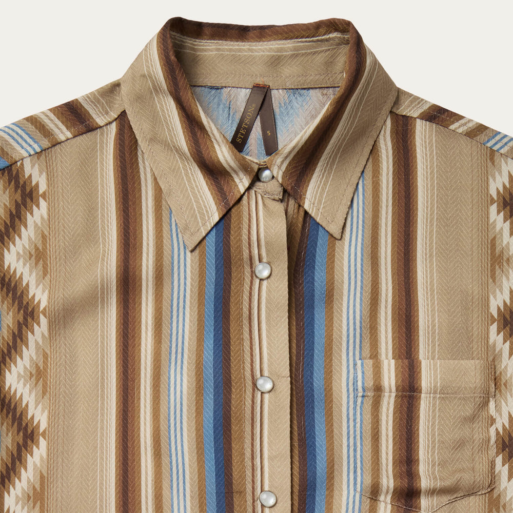 Sand Serape Print Shirt Tan | Stetson