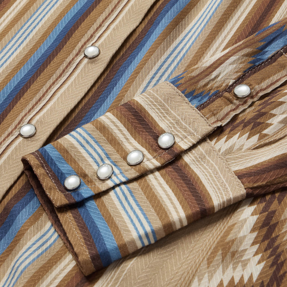 Sand Serape Print Shirt Tan | Stetson