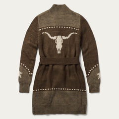 Steer & Star Belted Cardigan Brown | Stetson
