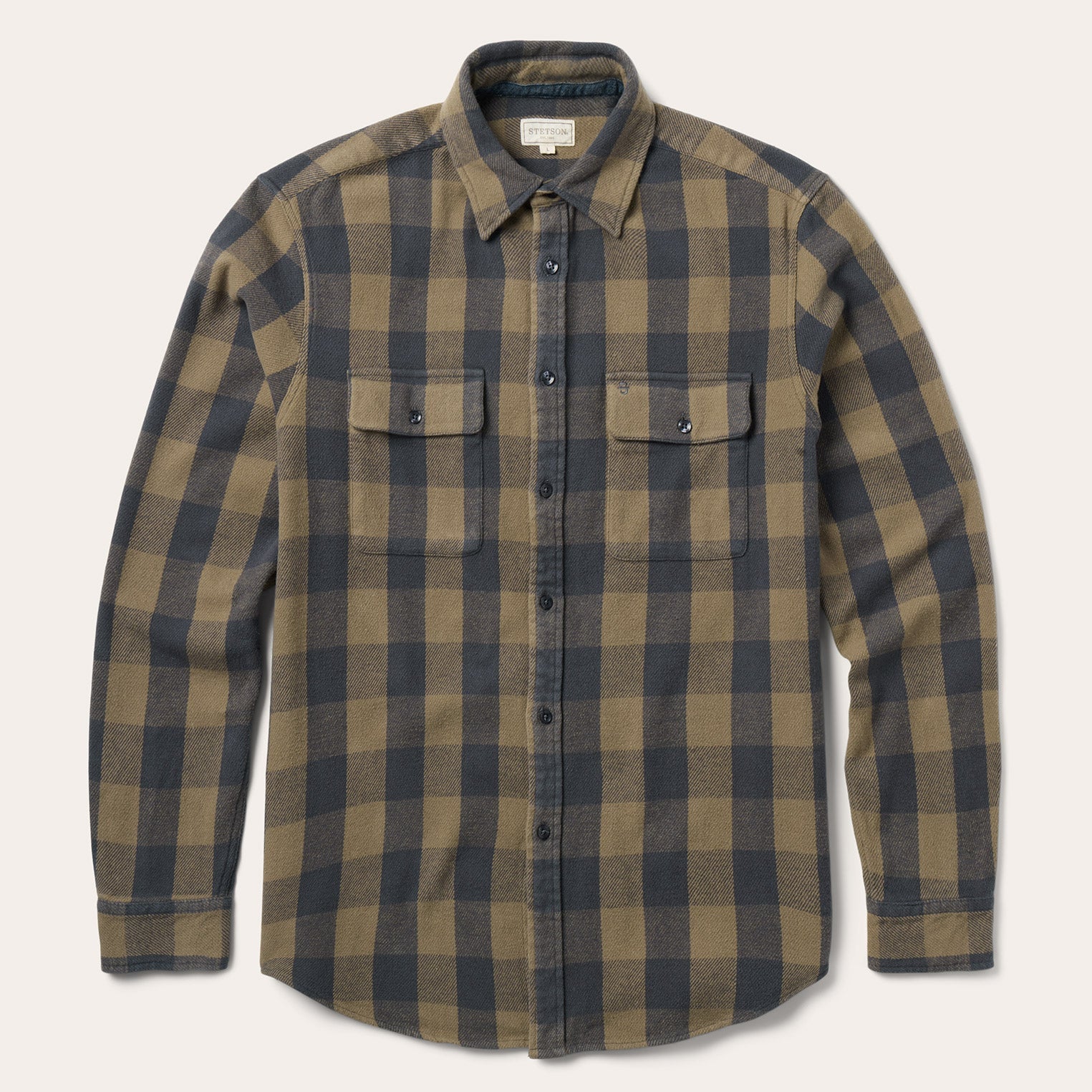 Buffalo Check Flannel Shirt Brown | Stetson