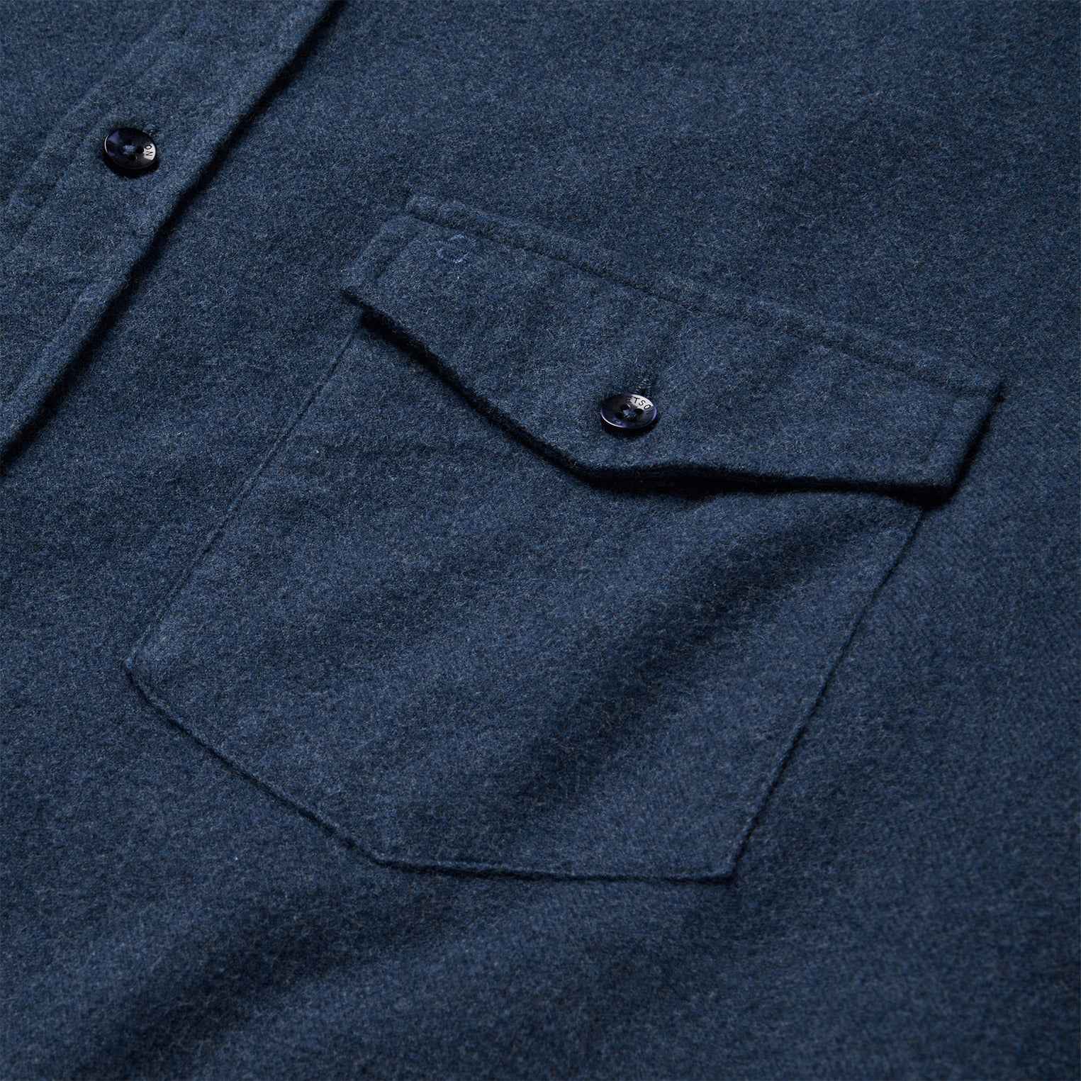 Heathered Flannel Button-Down Shirt Blue | Stetson