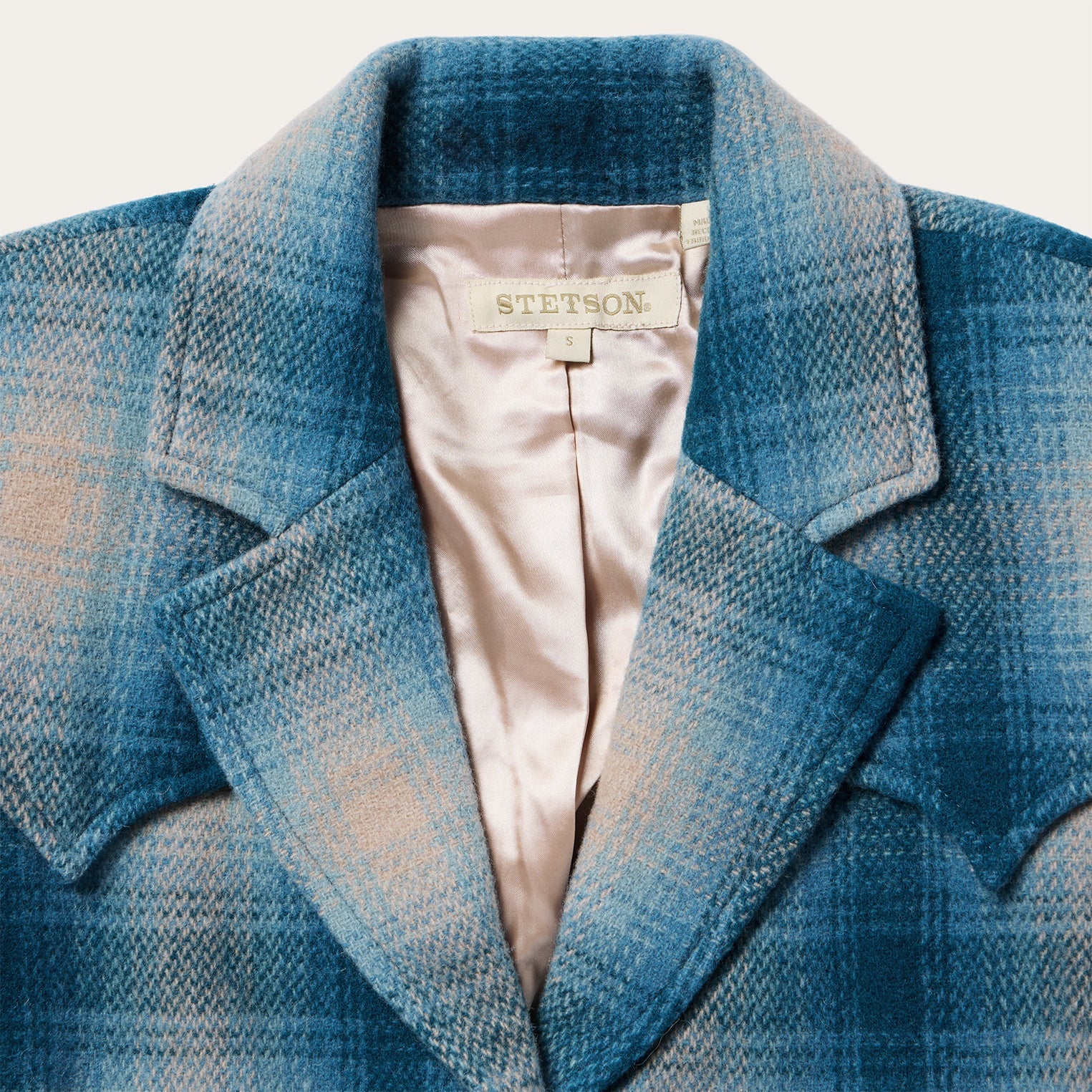 Wool Plaid Western Blazer Navy | Stetson