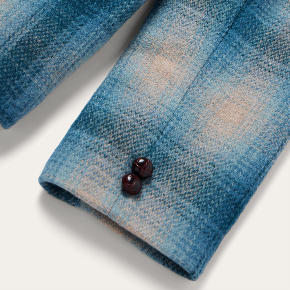 Wool Plaid Western Blazer Navy | Stetson