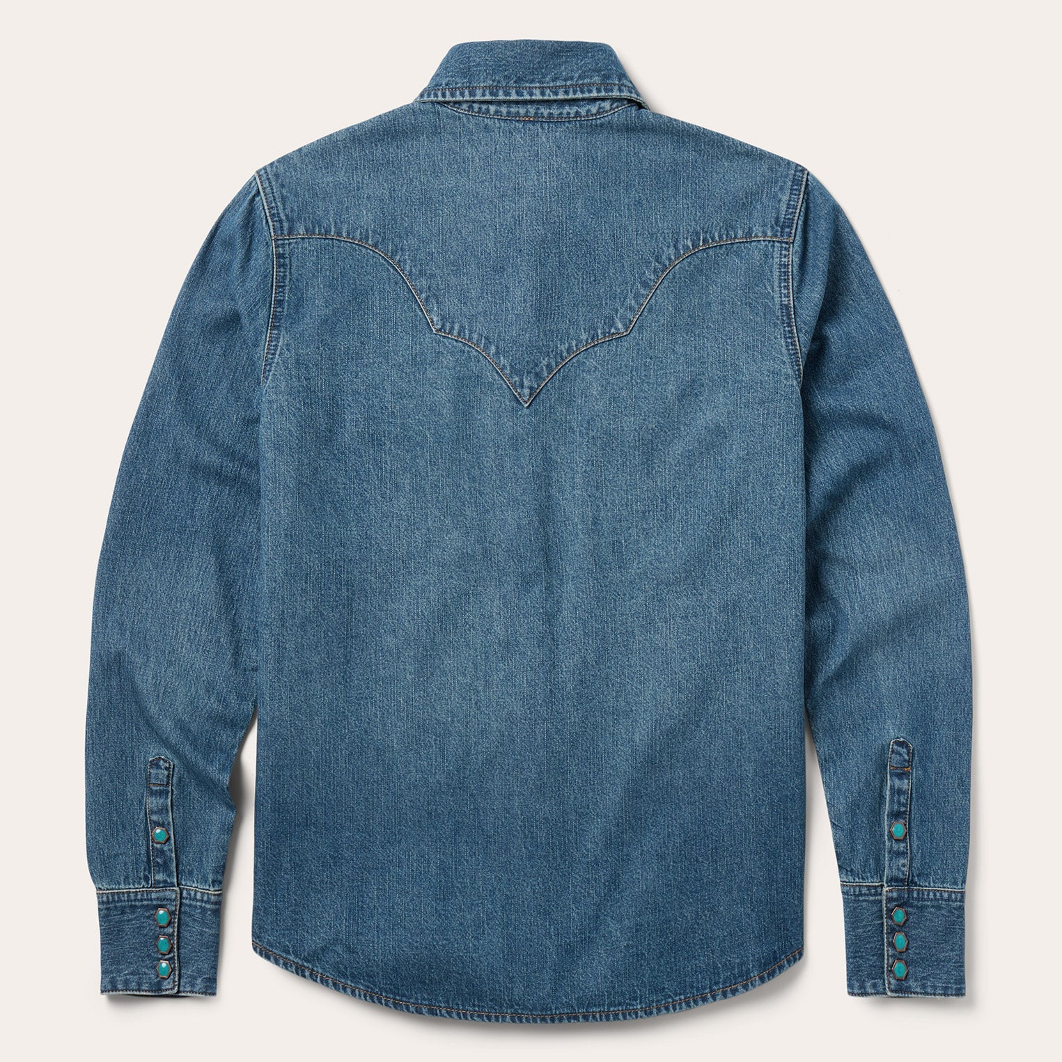 Turquoise Snap Western Denim Shirt Blue | Stetson