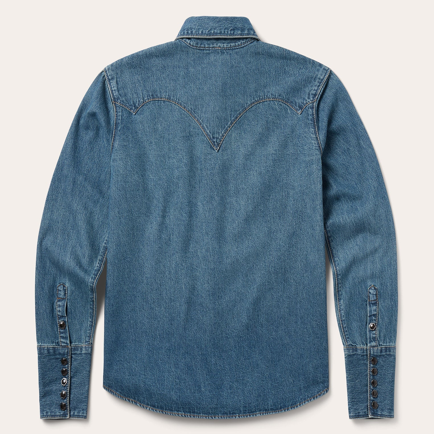 Chocolate Snap Western Denim Shirt Blue | Stetson