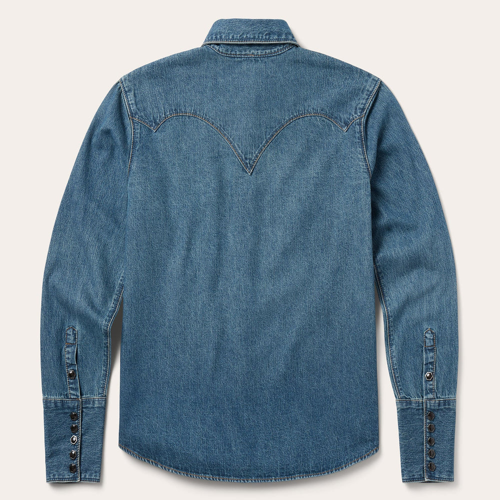 Chocolate Snap Western Denim Shirt Blue | Stetson