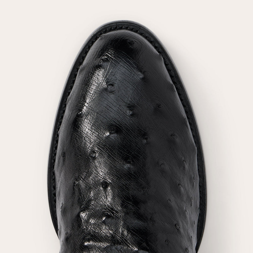 Austin Ostrich Roper Boots Black | Stetson
