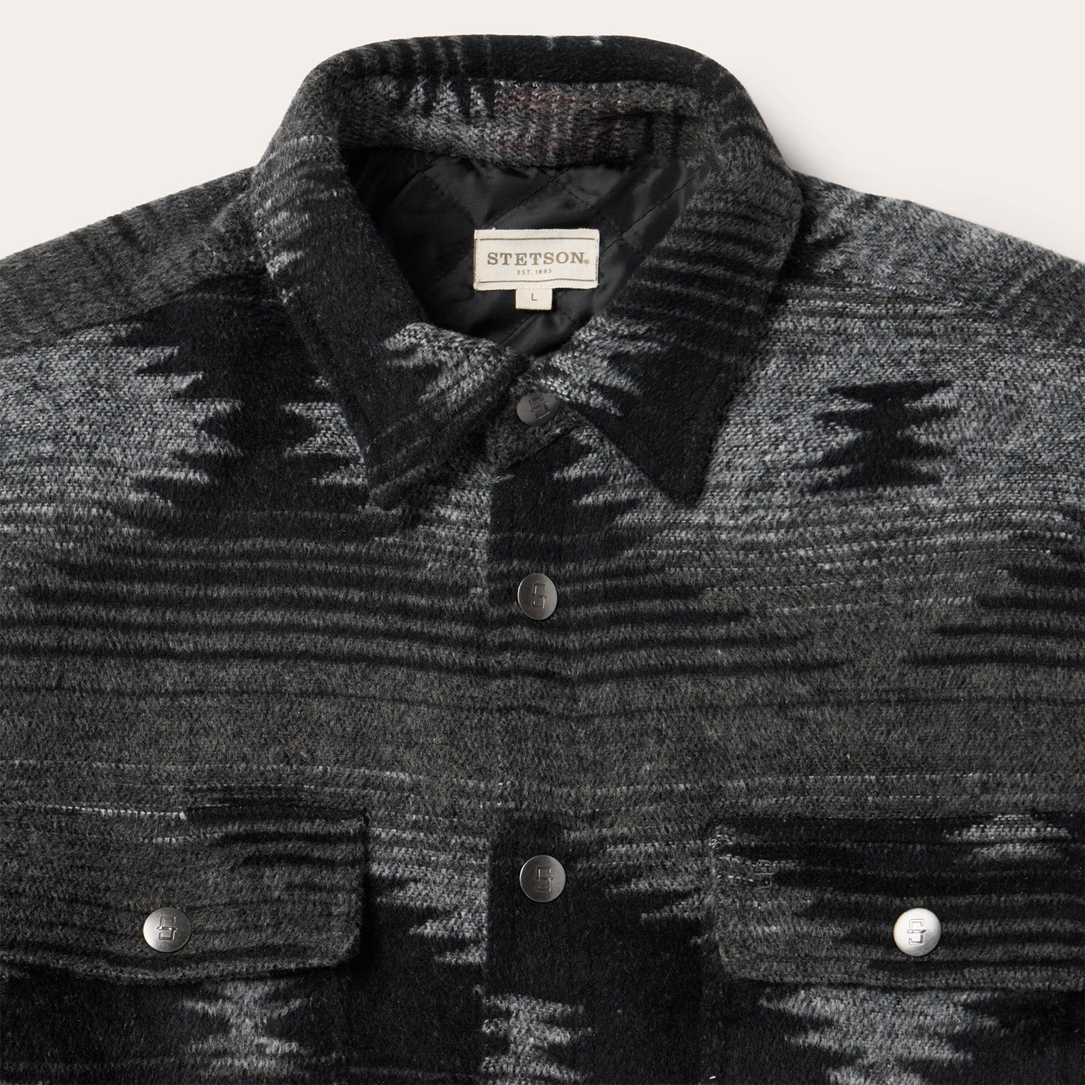 Southwestern Flannel Jacket Black | Stetson