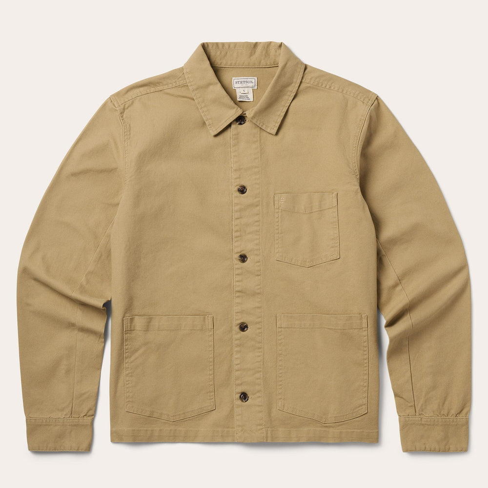 Three Pocket Shirt Jacket Tan | Stetson