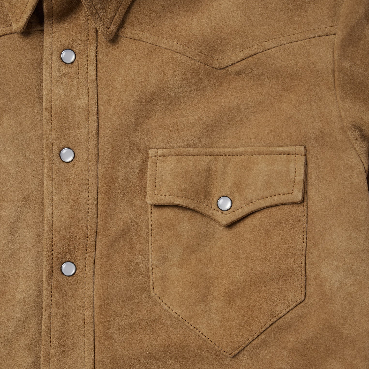 Suede Leather Shirt Jacket Brown | Stetson