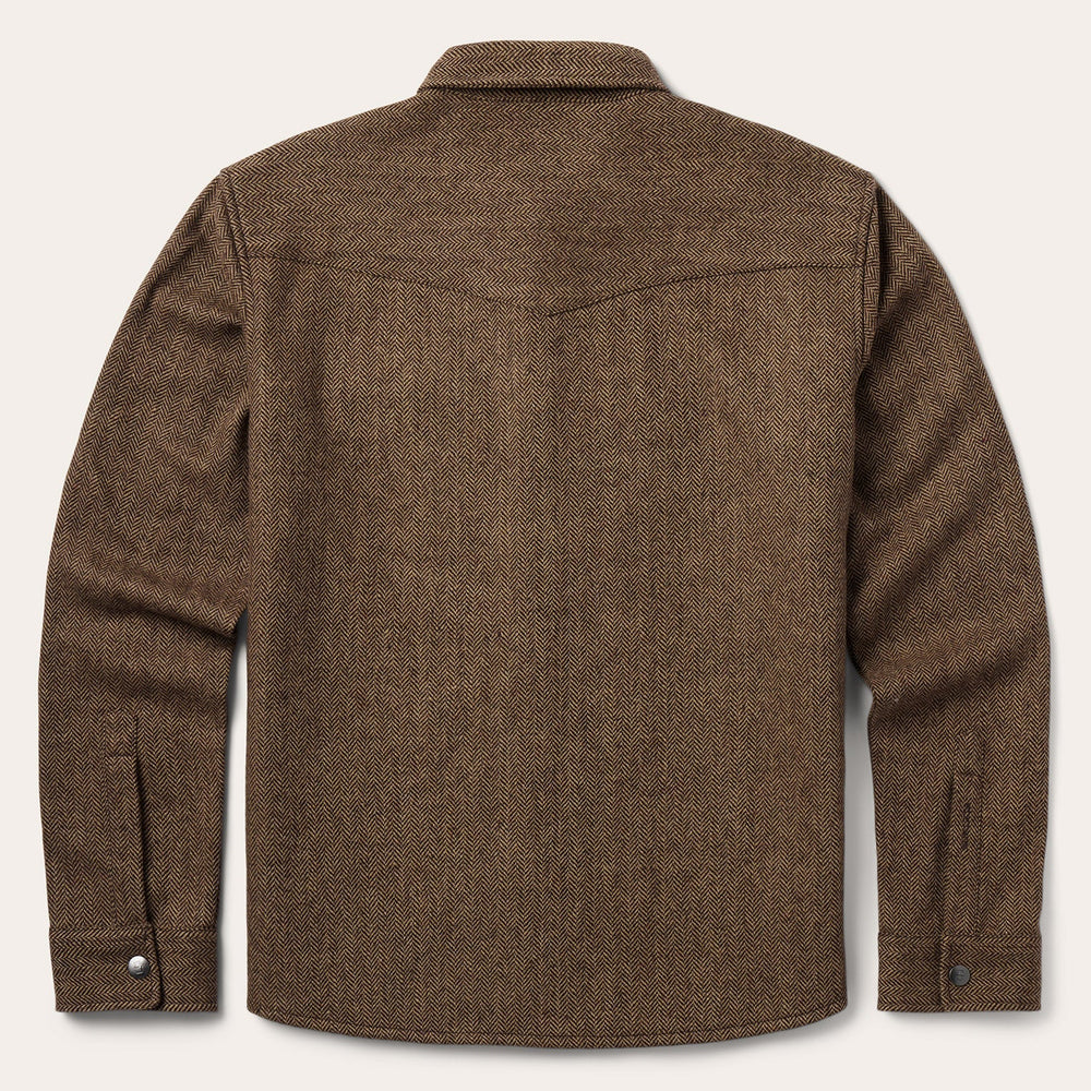 Herringbone Shirt Jacket Brown | Stetson