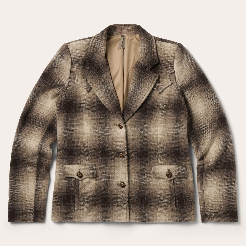 Wool Plaid Western Blazer Brown | Stetson