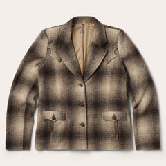 Wool Plaid Western Blazer Brown | Stetson