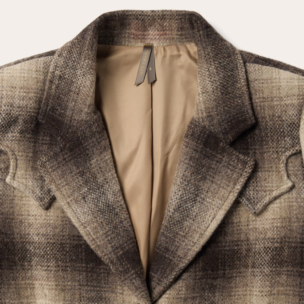 Wool Plaid Western Blazer Brown | Stetson