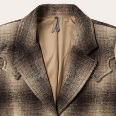 Wool Plaid Western Blazer Brown | Stetson
