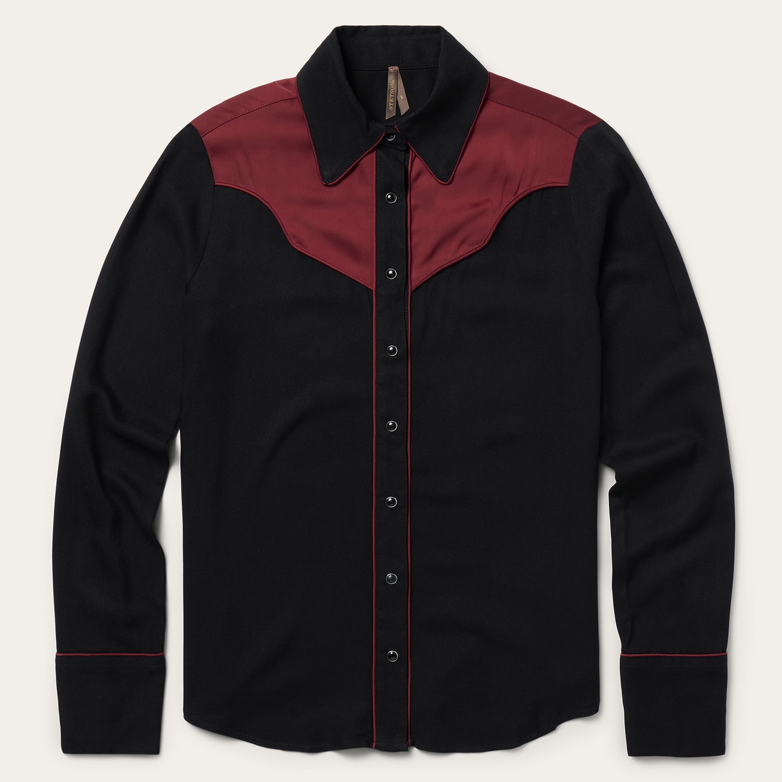 Piped Western Blouse Black | Stetson