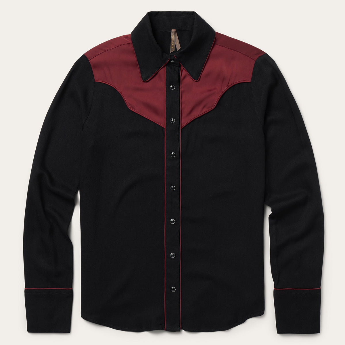 Piped Western Blouse Black | Stetson