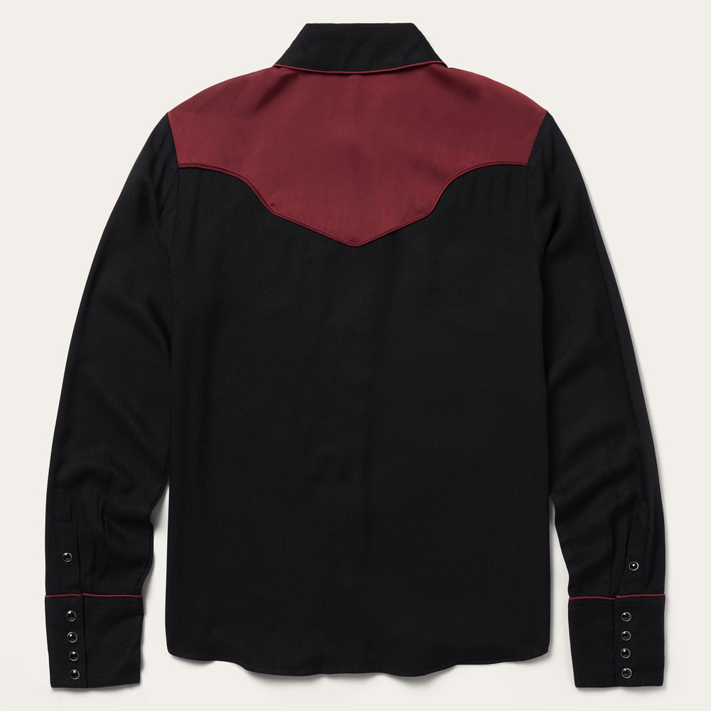 Piped Western Blouse Black | Stetson