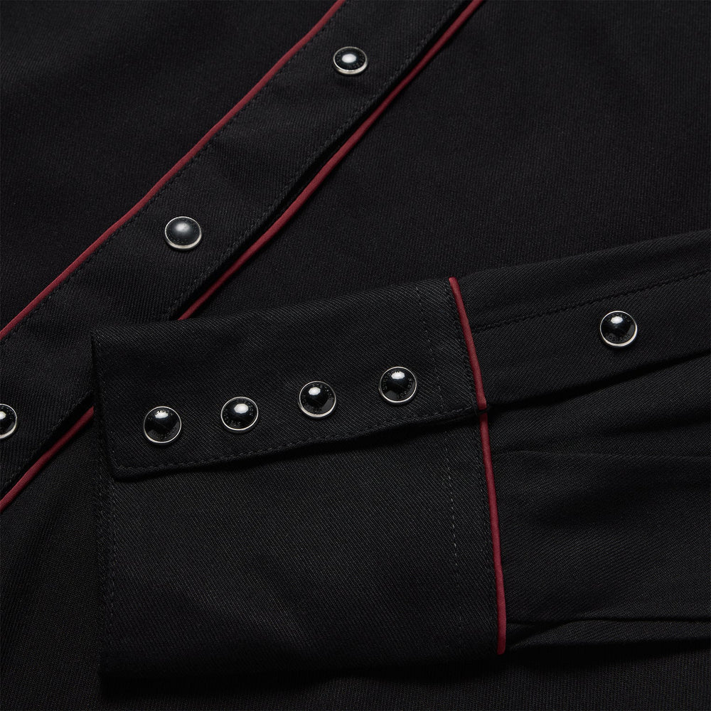 Piped Western Blouse Black | Stetson