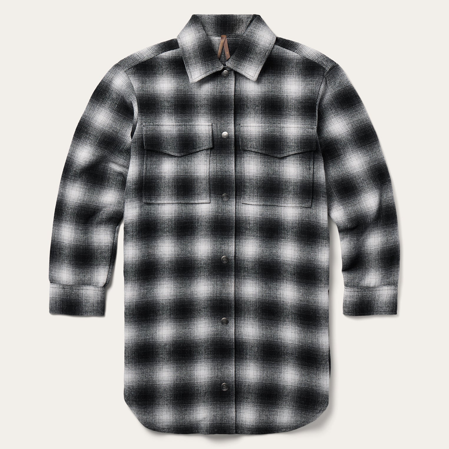Ombre Oversized Shirt Jacket Black | Stetson