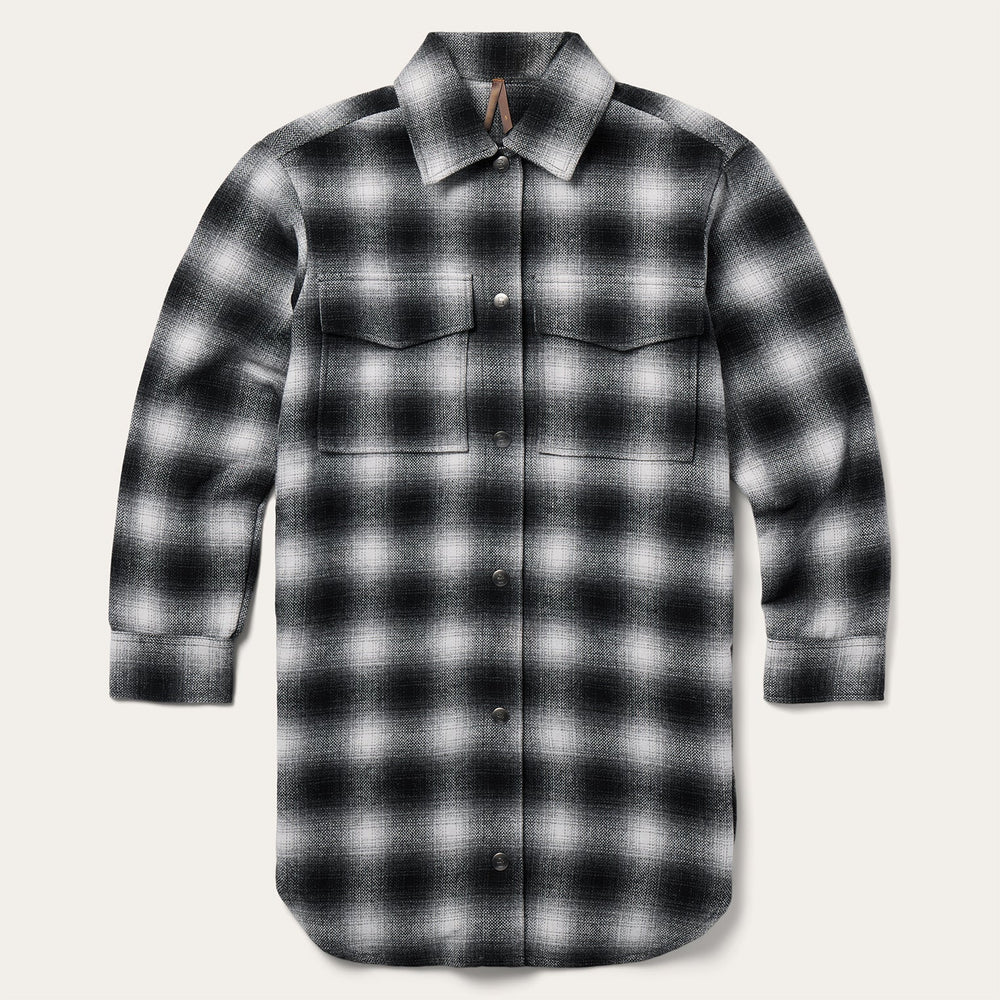 Ombre Oversized Shirt Jacket Black | Stetson