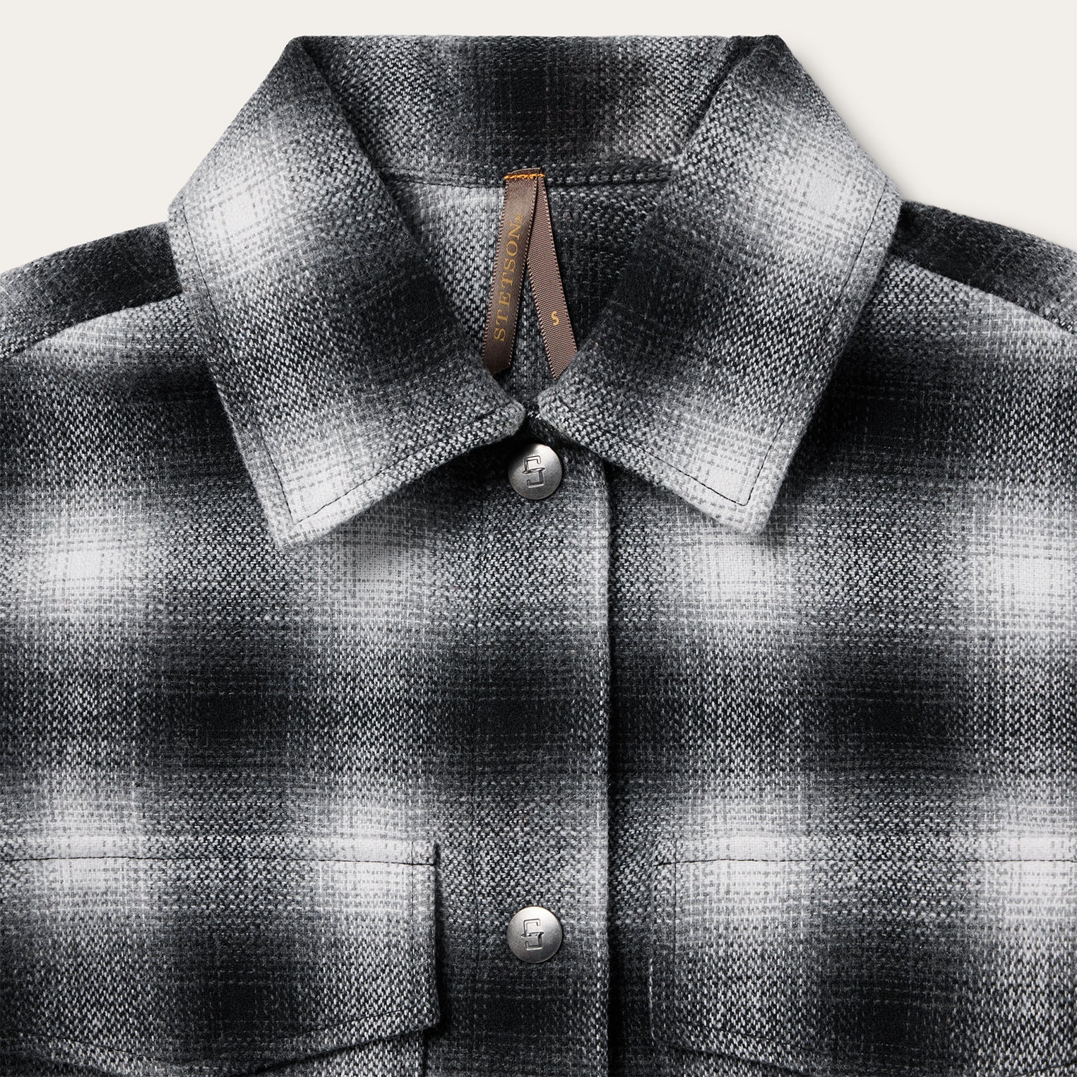 Ombre Oversized Shirt Jacket Black | Stetson