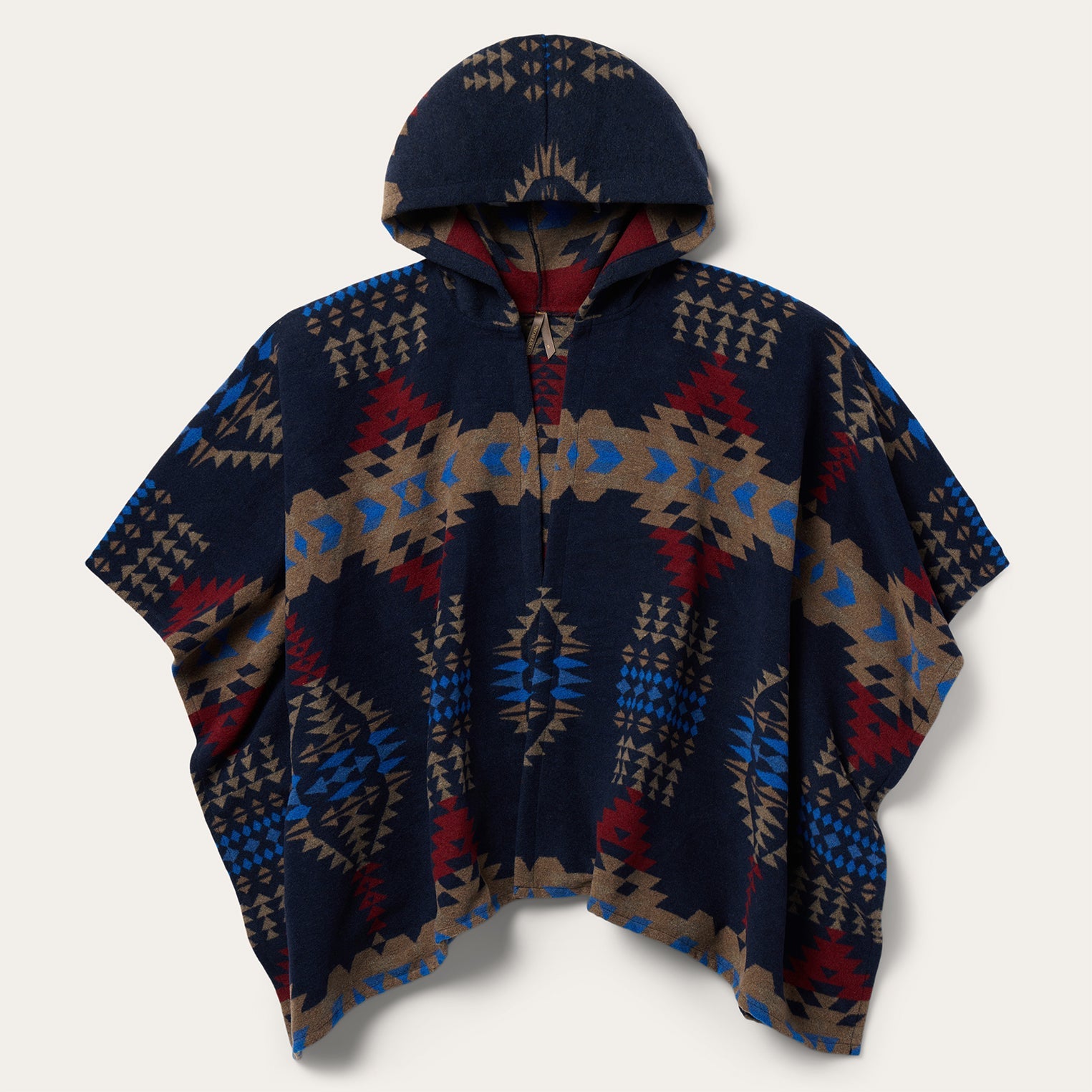 Hooded Serape Blanket Wrap Blue | Stetson
