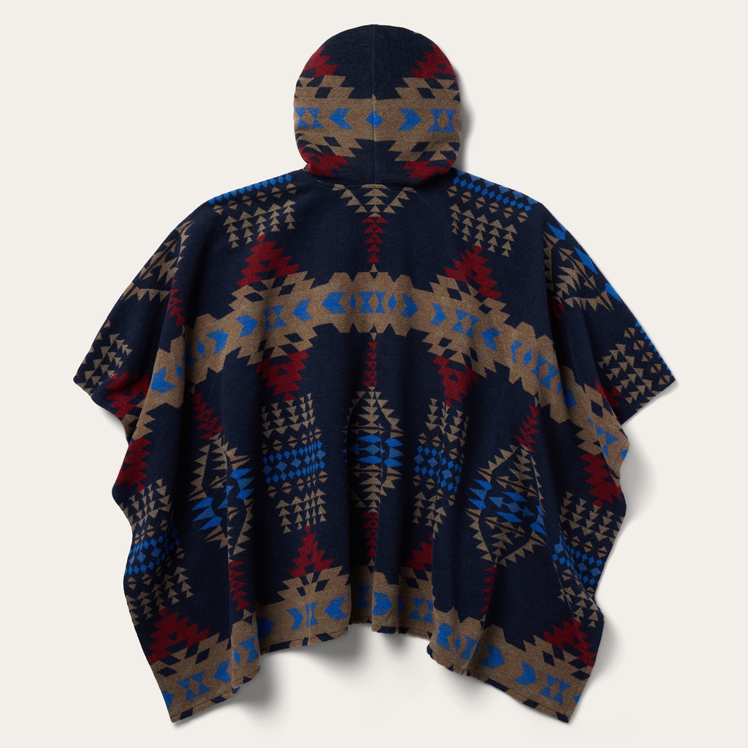 Hooded Serape Blanket Wrap Blue | Stetson