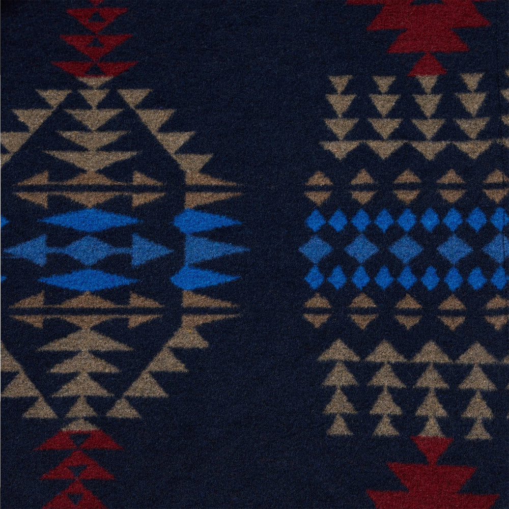Hooded Serape Blanket Wrap Blue | Stetson