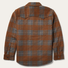 Plaid Western Shirt Jacket Brown | Stetson