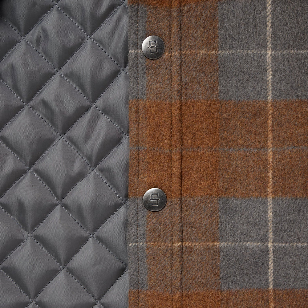 Plaid Western Shirt Jacket Brown | Stetson