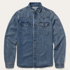 Retro Denim Western Shirt Blue | Stetson